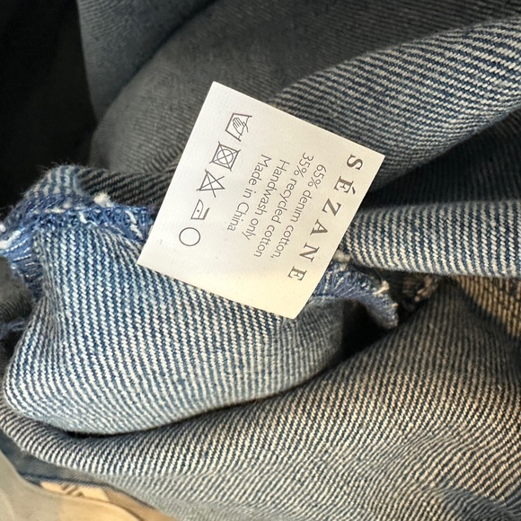 Sezane Denim Weekender Tote - Picture 5 of 8